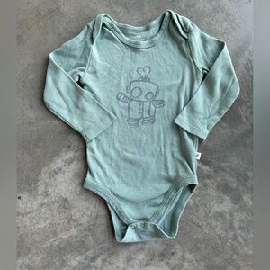 Robot Long Sleeve Cotton Onesie